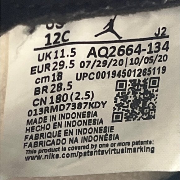 Nike Air Jordan 1 Retro Blue & White Leather High OG UNC Boys Sneakers Size 12C - Picture 7 of 10